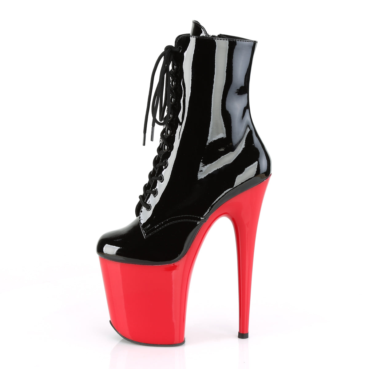 Pleaser Bottines pour femmes FLAMINGO-1020 blk pat / rouge