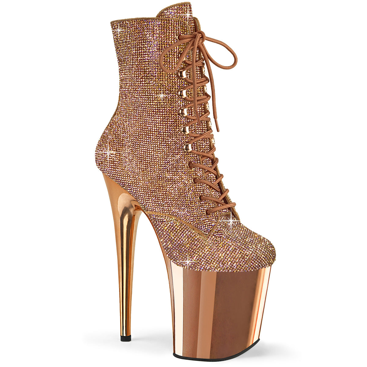 Pleaser Bottines FLAMINGO-1020CRS rose or rs / rose or chrome