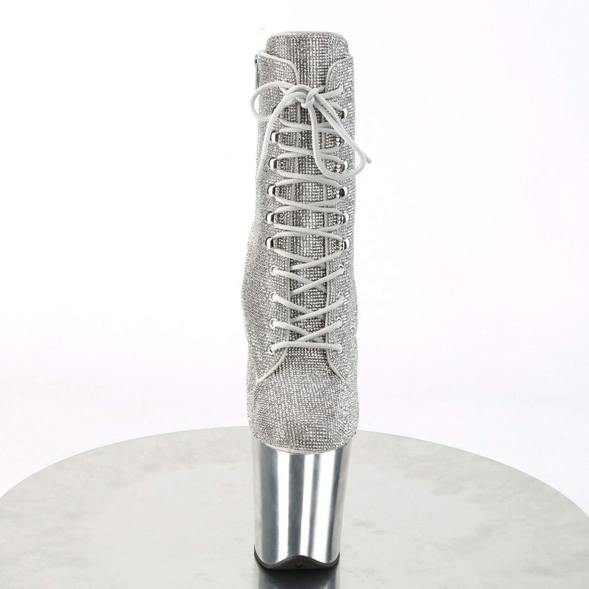 Pleaser Ankle Boots FLAMINGO-1020CHRS Slv RS/Slv Chrome