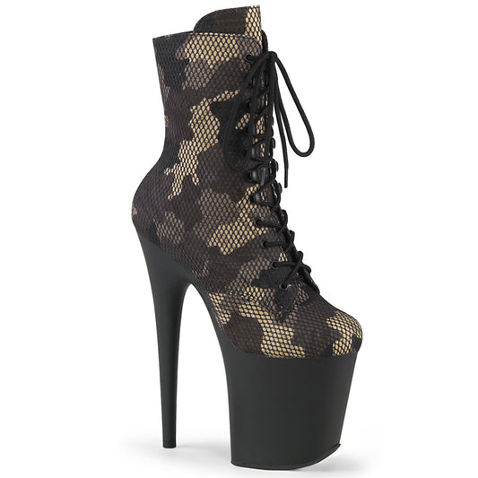 Pleaser   FLAMINGO-1020 cm Camo-Mesh / Blk Matte