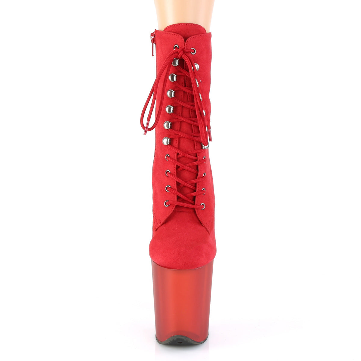 Pleaser Bottines pour femmes FLAMINGO-1020fst rouge en faux daim / rouge givré