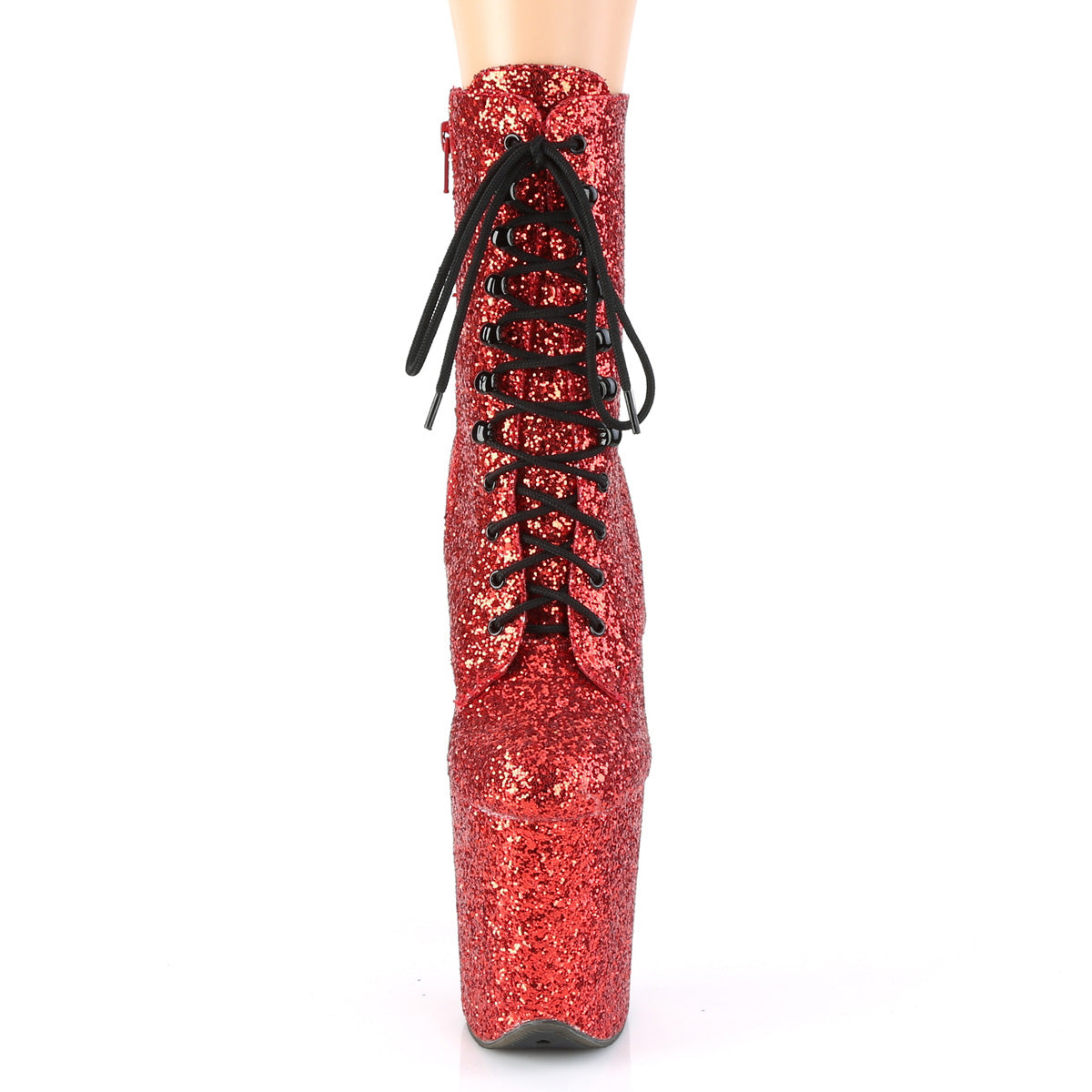 Pleaser Bottines pour femmes FLAMINGO-1020gwr rouge paillettes / paillettes rouges