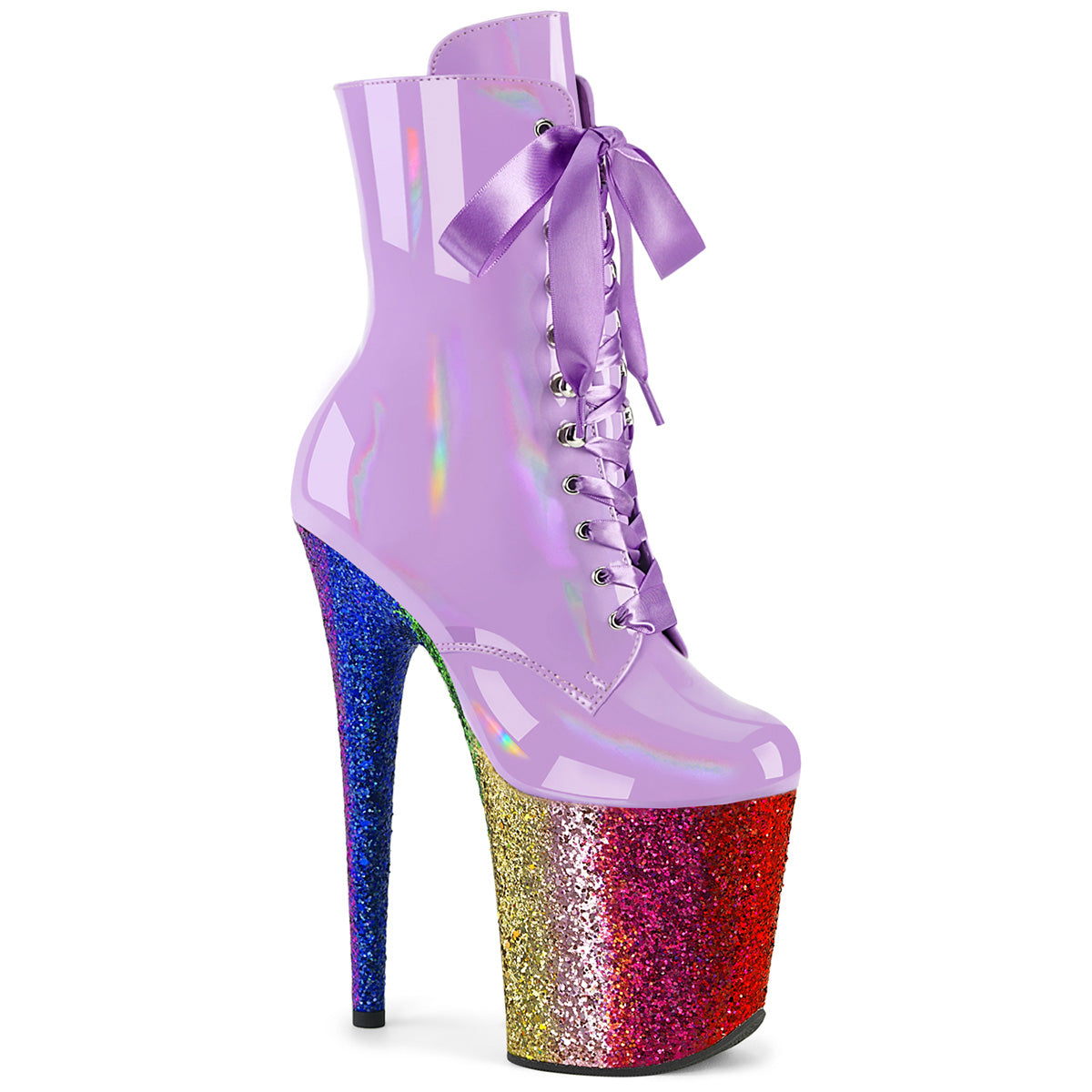 Pleaser FLAMINGO-1020hg holo lavender /Rainbow Briller