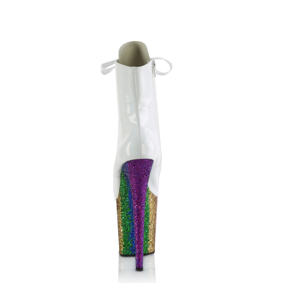 Pleaser FLAMINGO-1020hg wht holo pat /Rainbow Briller