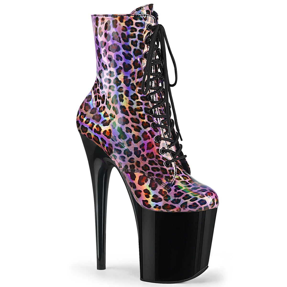 Pleaser Bottines pour femmes FLAMINGO-1020LP holograom rose / blk