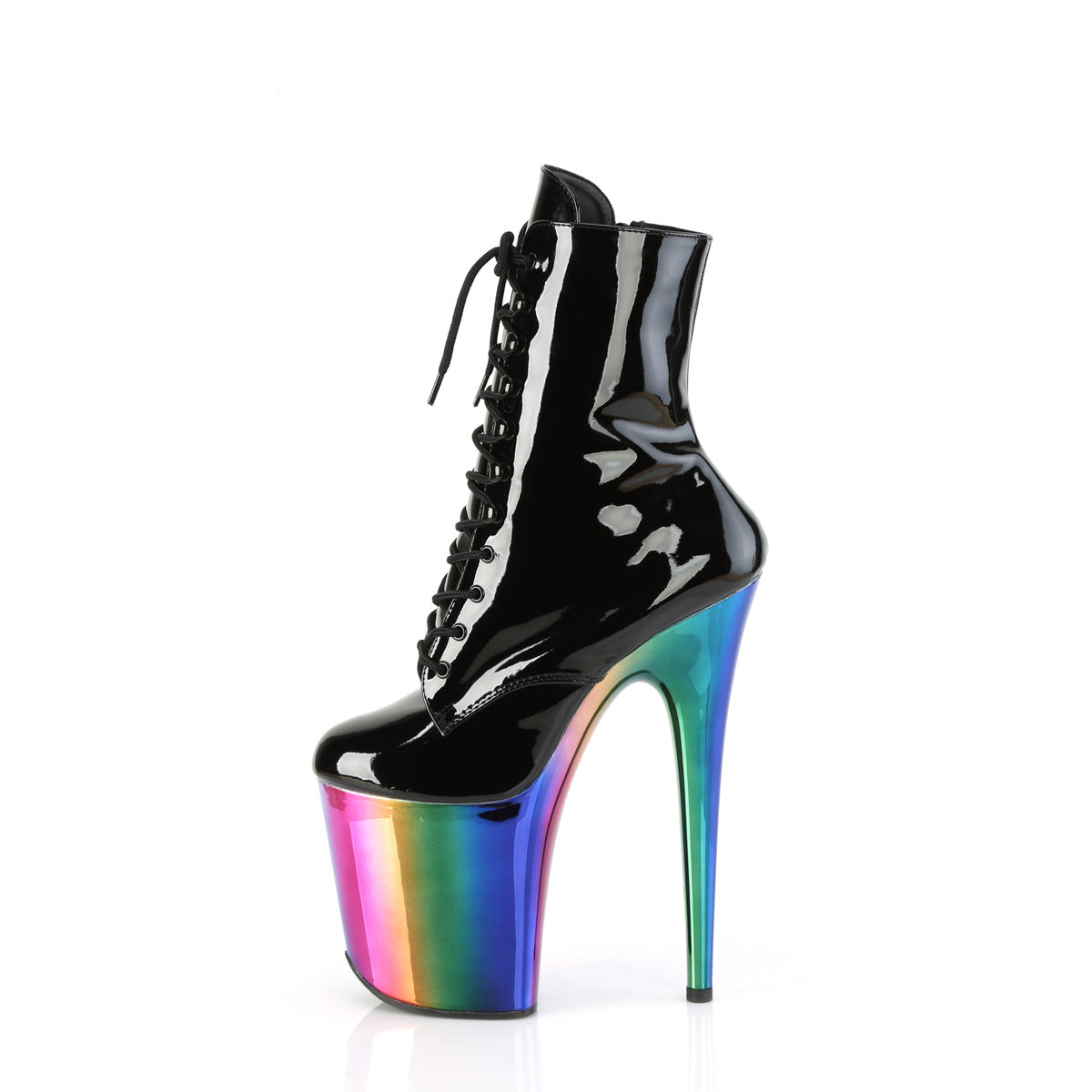 Pleaser Bottines FLAMINGO-1020rc blk pat /Rainbow Chrome