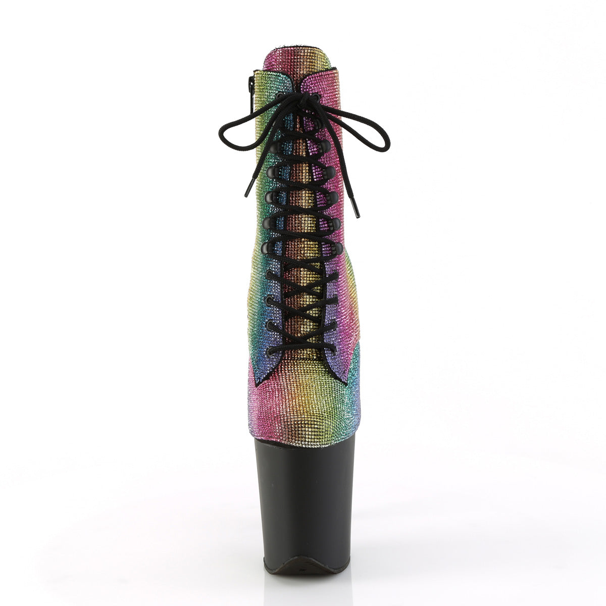 Pleaser Ankle Boots FLAMINGO-1020RS Rainbow RS/Blk Matte