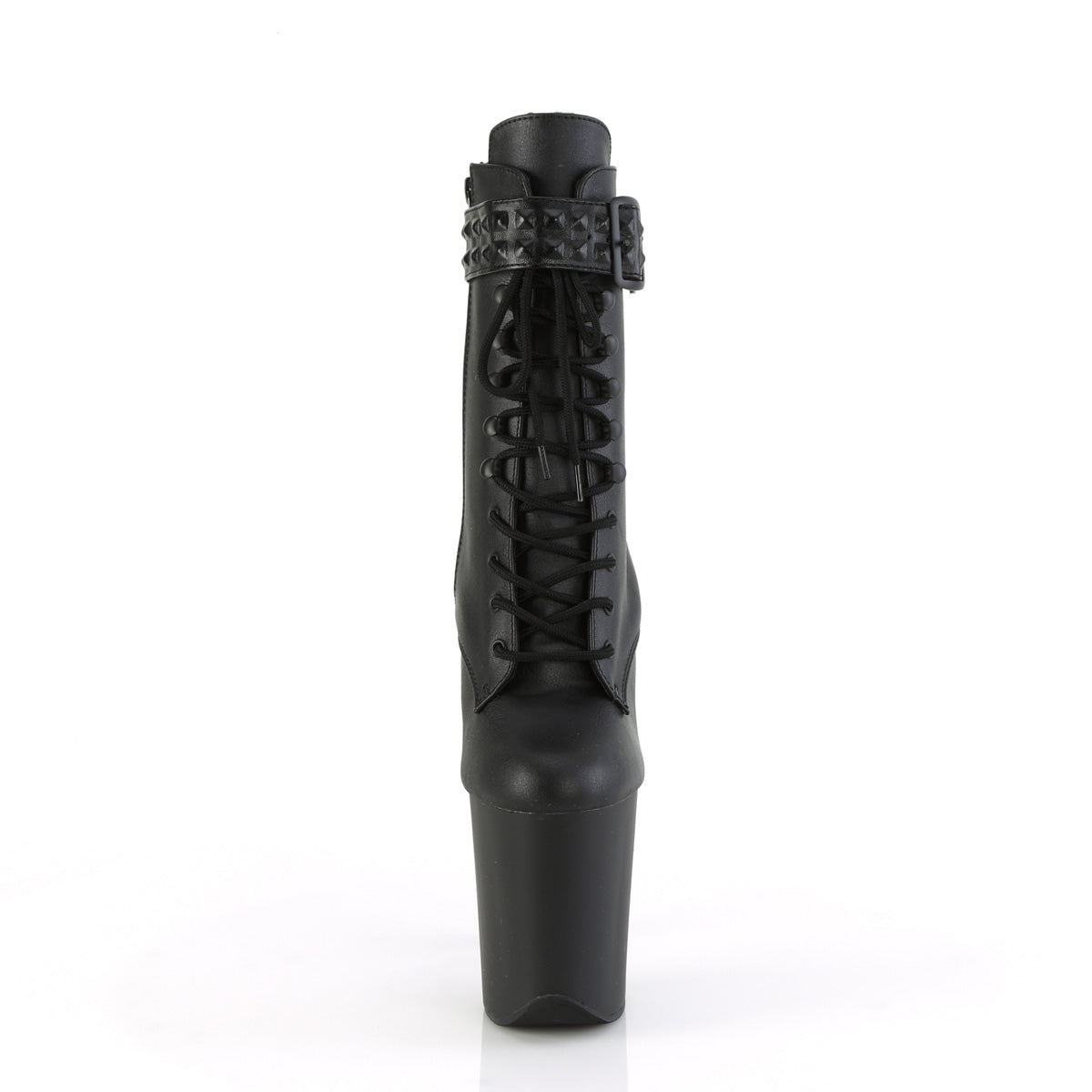 Pleaser Bottines FLAMINGO-1020 STR BLK FAUX CUIR / NOIRE MATTE