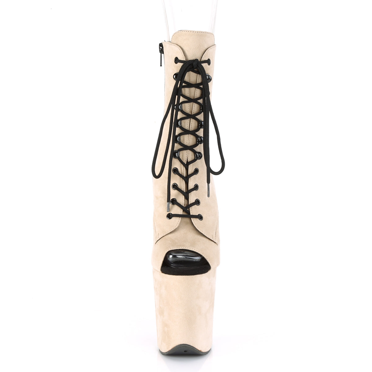 Pleaser Bottines pour femmes FLAMINGO-1021fs beige faux suède / beige faux daim