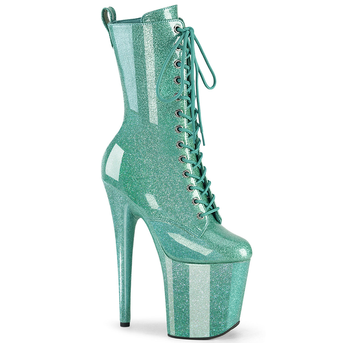 Pleaser FLAMINGO-1040GP Aqua Glitter Pat/M