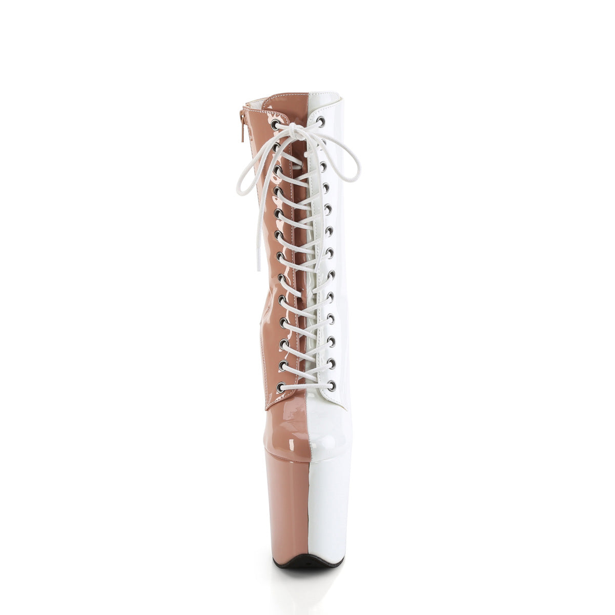 Pleaser FLAMINGO-1040TT Blush-Wht Pat/Blush-Wht