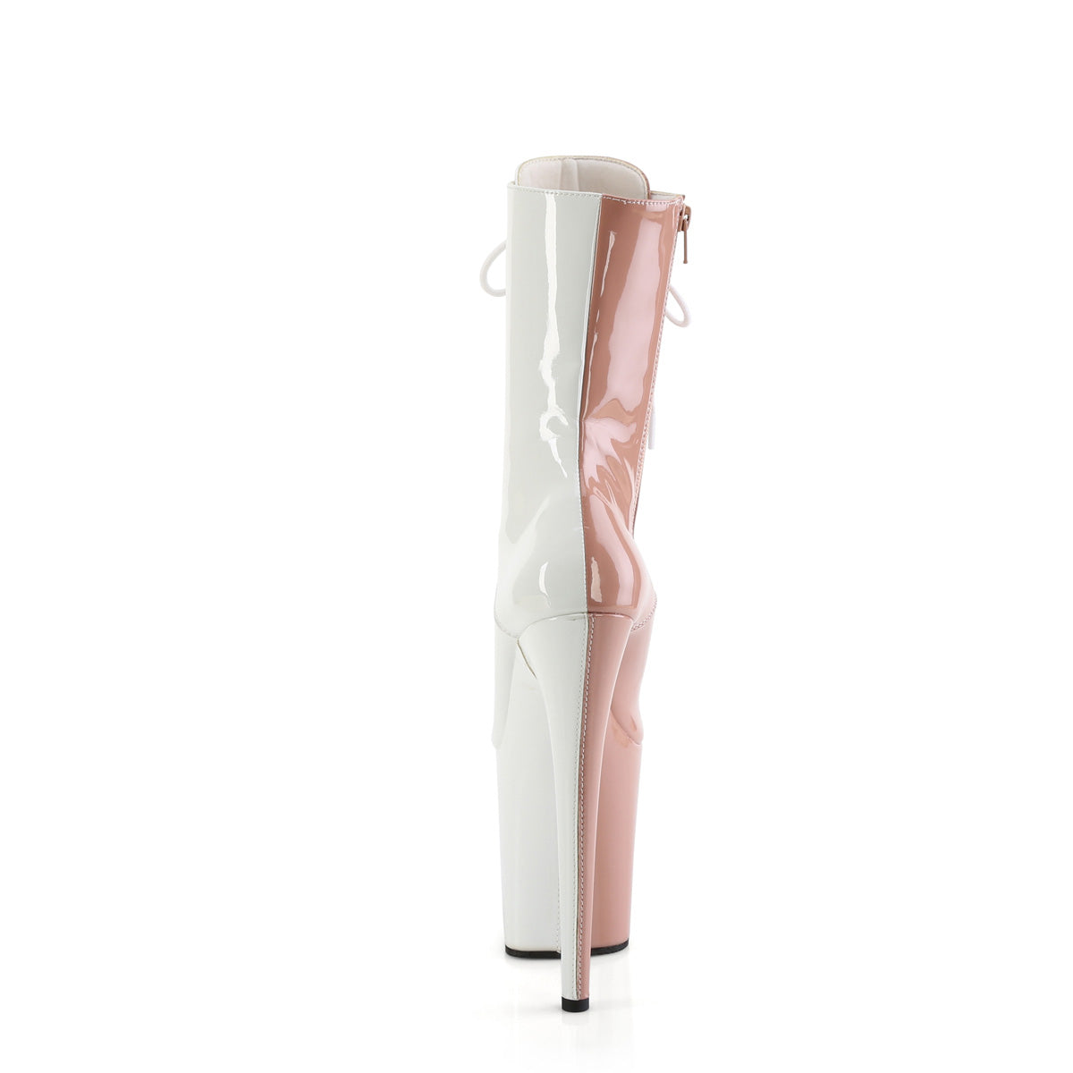 Pleaser FLAMINGO-1040TT Blush-Wht Pat/Blush-Wht