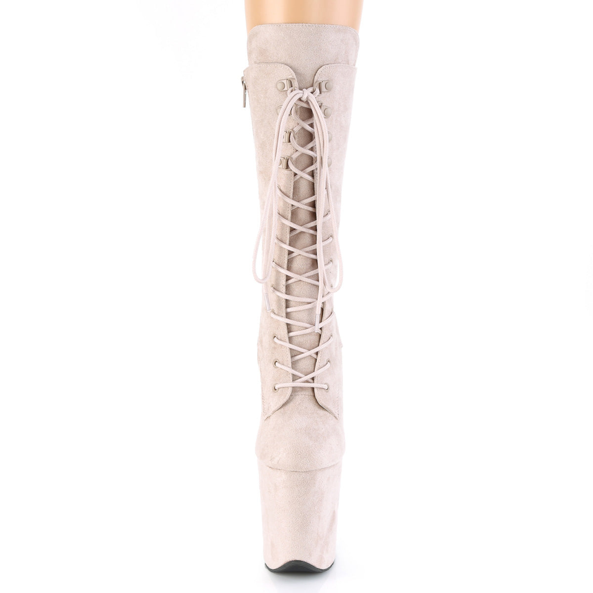 Pleaser Bottines pour femmes FLAMINGO-1050FS Nu Faux Suede / Suede Faux Nude