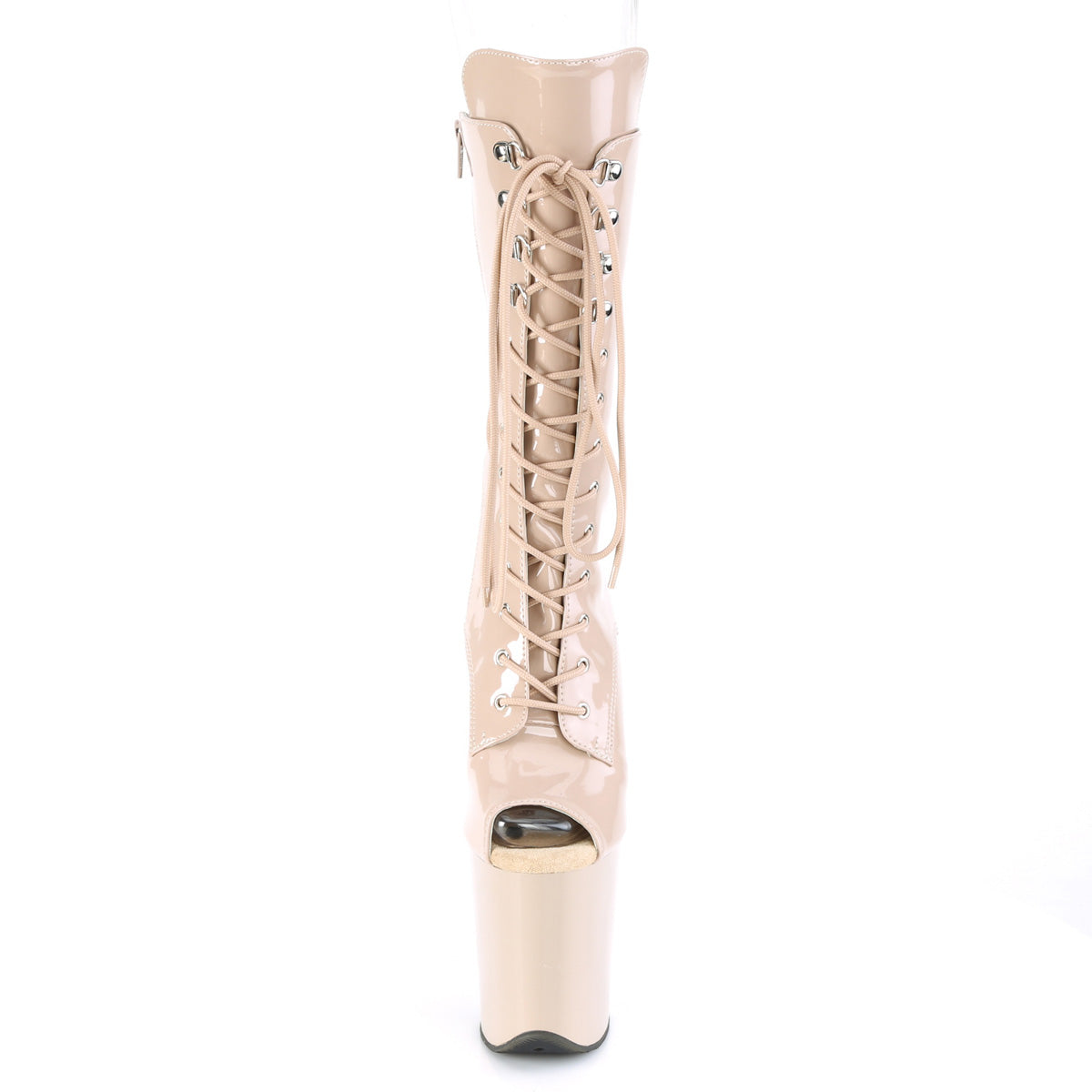 Pleaser Bottines pour femmes FLAMINGO-1051 Nu Tape / Nude
