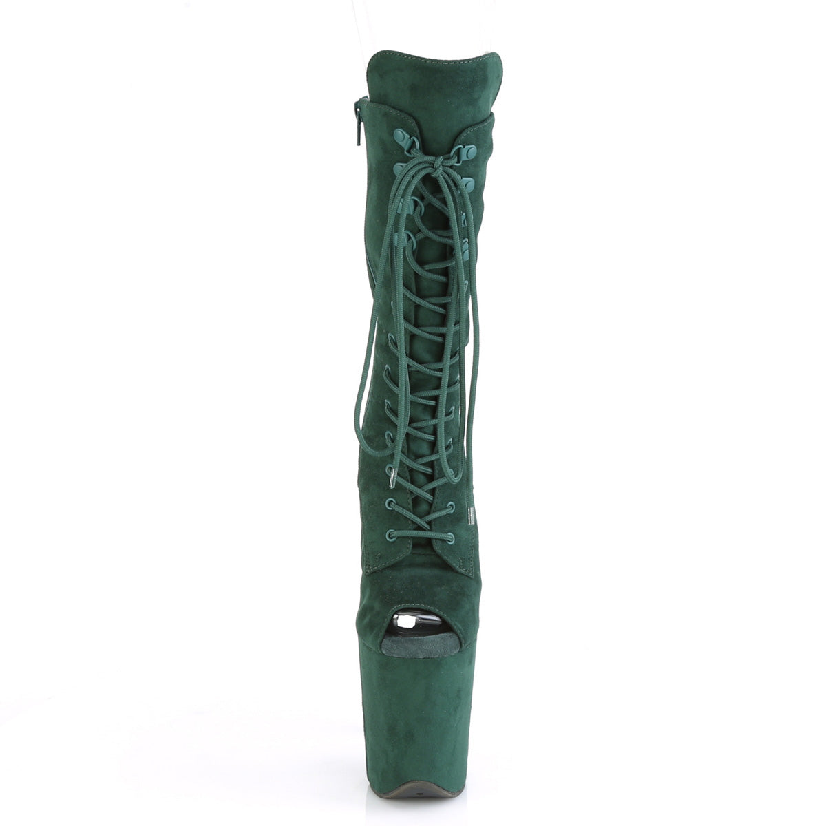 Pleaser Womens Ankle Boots FLAMINGO-1051FS Emerald Green F.Suede/Emerald Green F.Suede