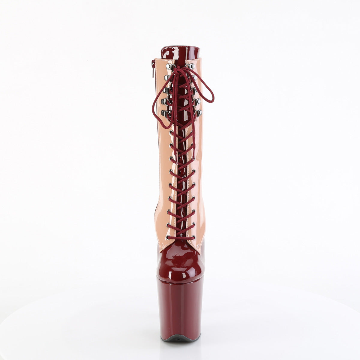 Pleaser FLAMINGO-1054DC Blush-Burgundy Pat/Blush Burgundy
