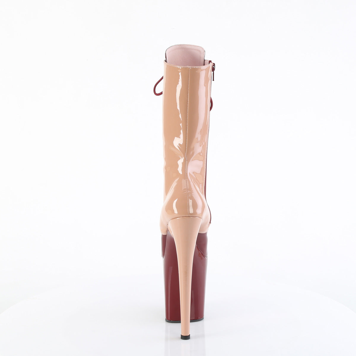 Pleaser FLAMINGO-1054DC Blush-Burgundy Pat/Blush Burgundy