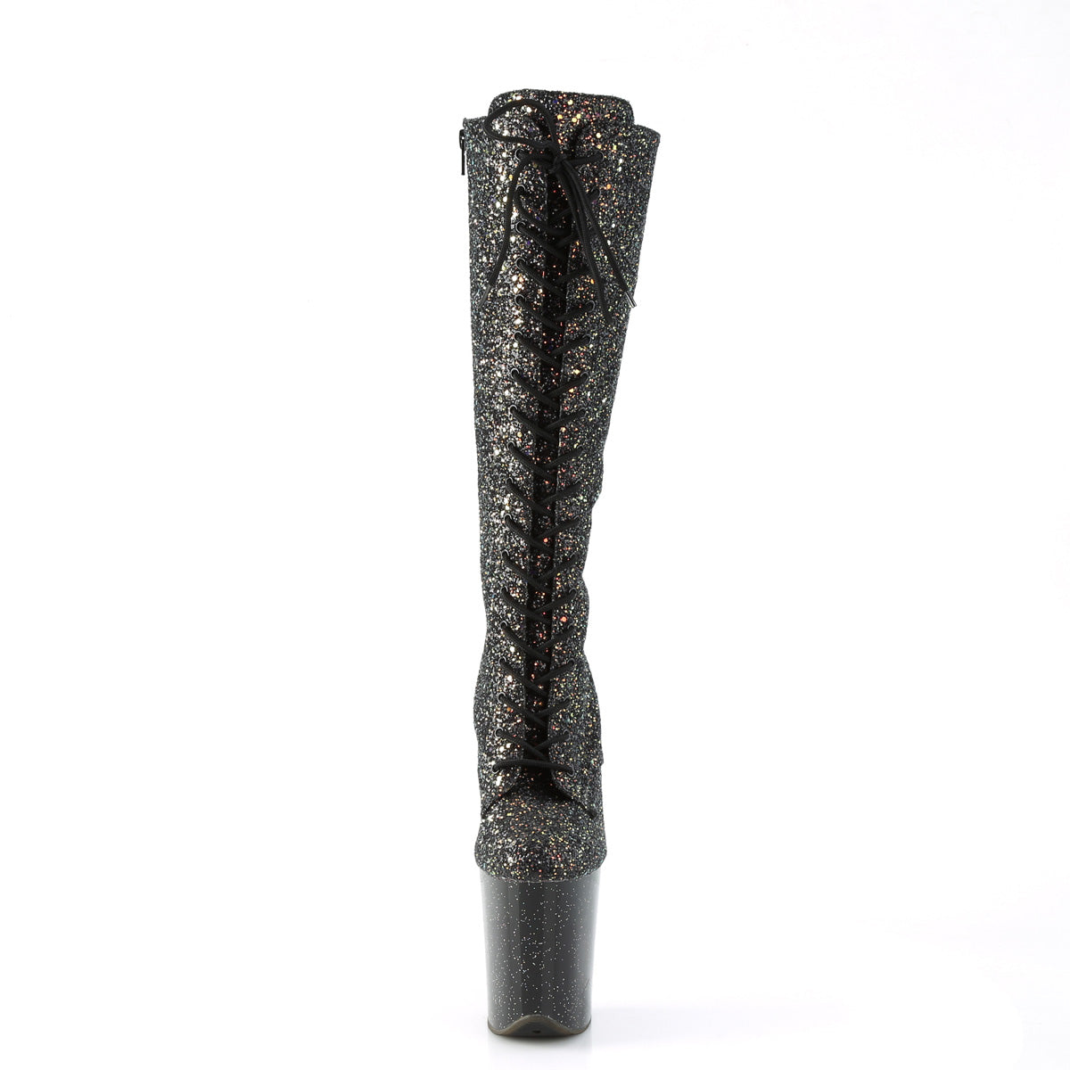 Pleaser Bottes pour femmes FLAMINGO-2020mg BLK MULTI GLITTER / BLK