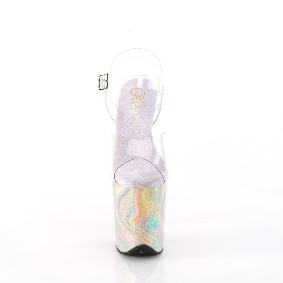 Pleaser FLAMINGO-808CRF Clr/Lavender Multi Glitters