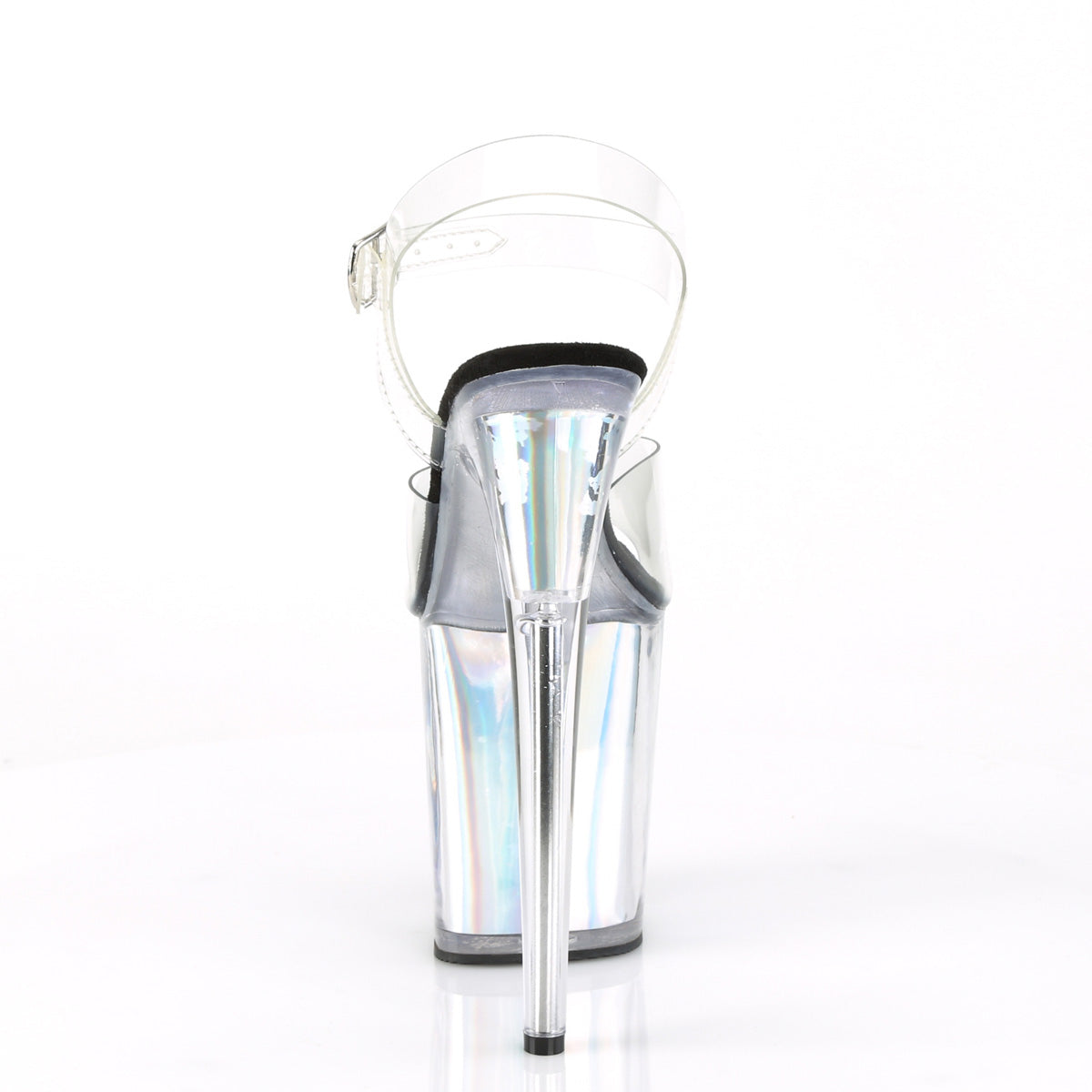 Pleaser Sandales pour femmes FLAMINGO-808HGI Inserts d'hologramme CLR / SLV