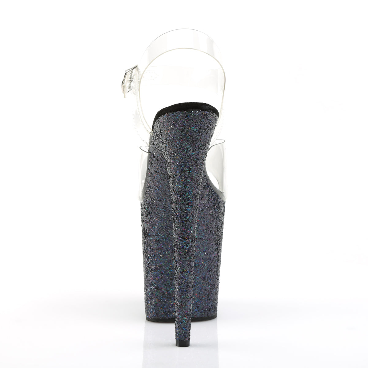 Pleaser Sandales pour femmes FLAMINGO-808LG CLR / BLK MULTI GLITTER