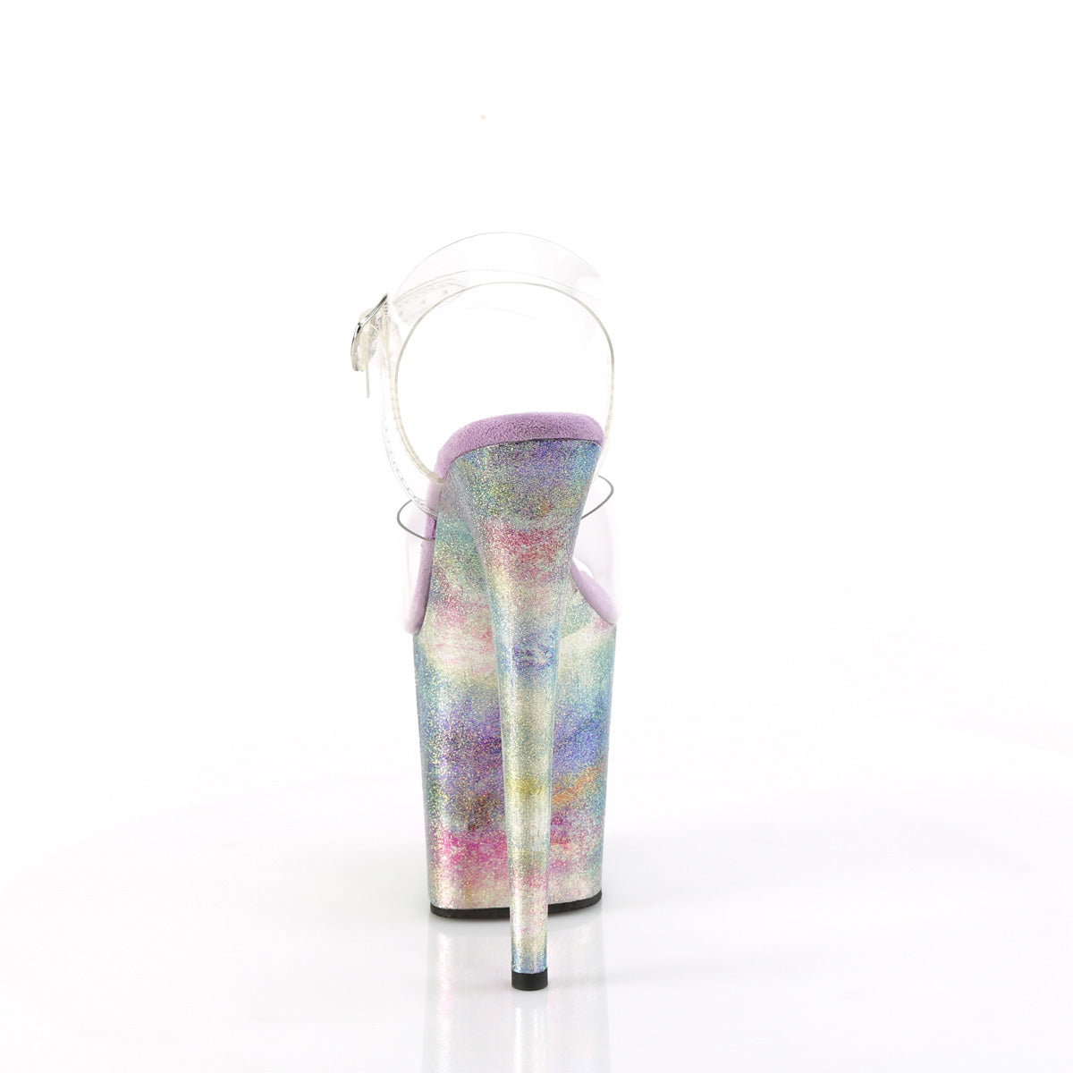 Pleaser Women's Platform Shoes FLAMINGO-808NEB Clr/Lavender Multi Metallic