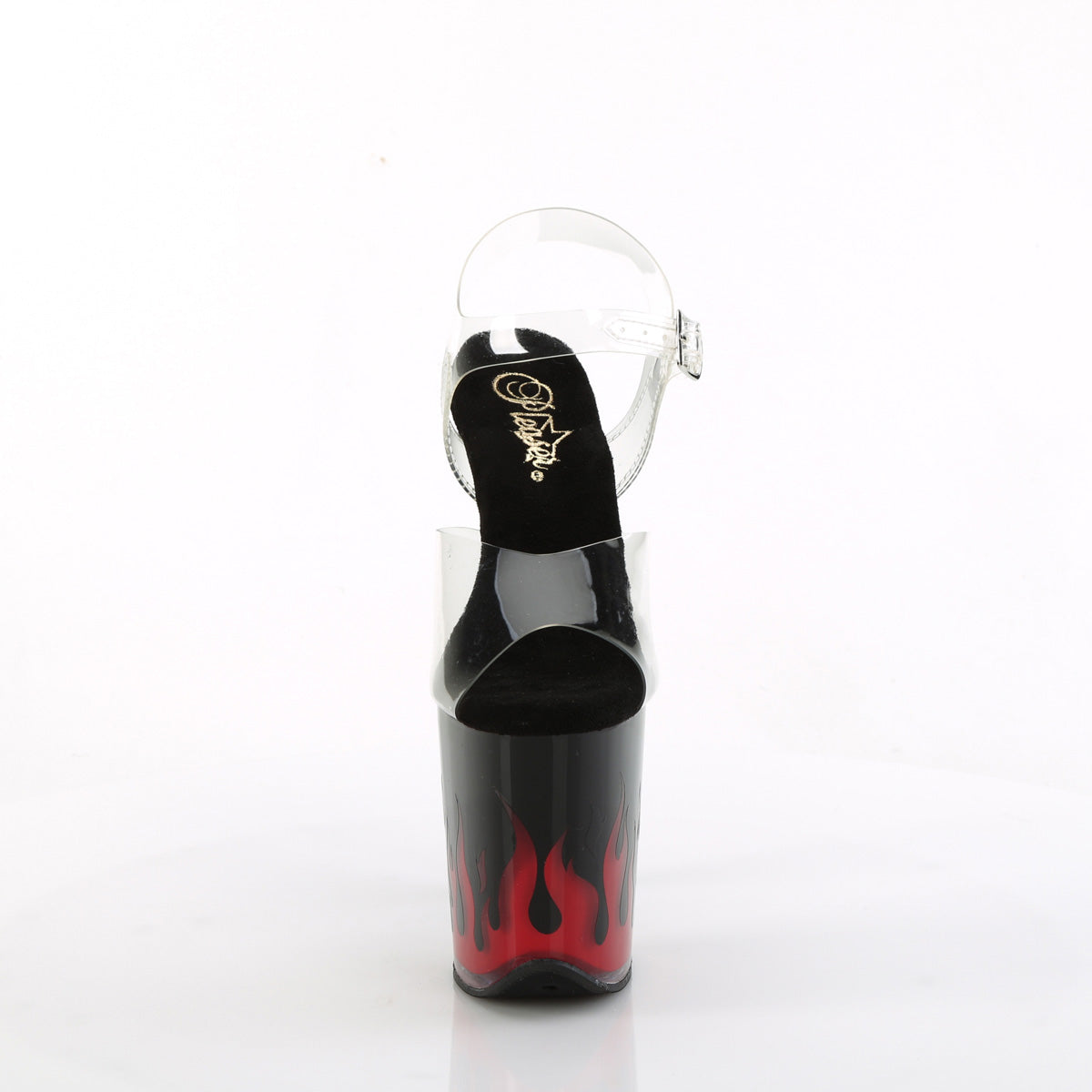 Pleaser Sandals FLAMINGO-808NLFL Clr/Blk-Red