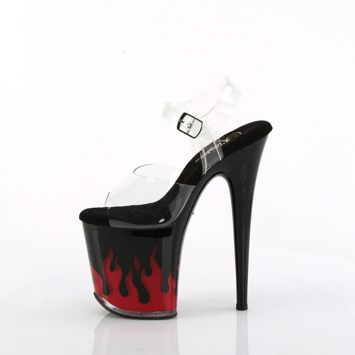 Pleaser Sandals FLAMINGO-808NLFL Clr/Blk-Red