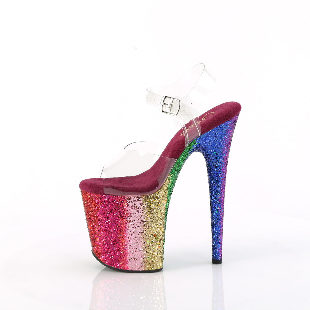 Pleaser FLAMINGO-808rbg clr /Rainbow Briller