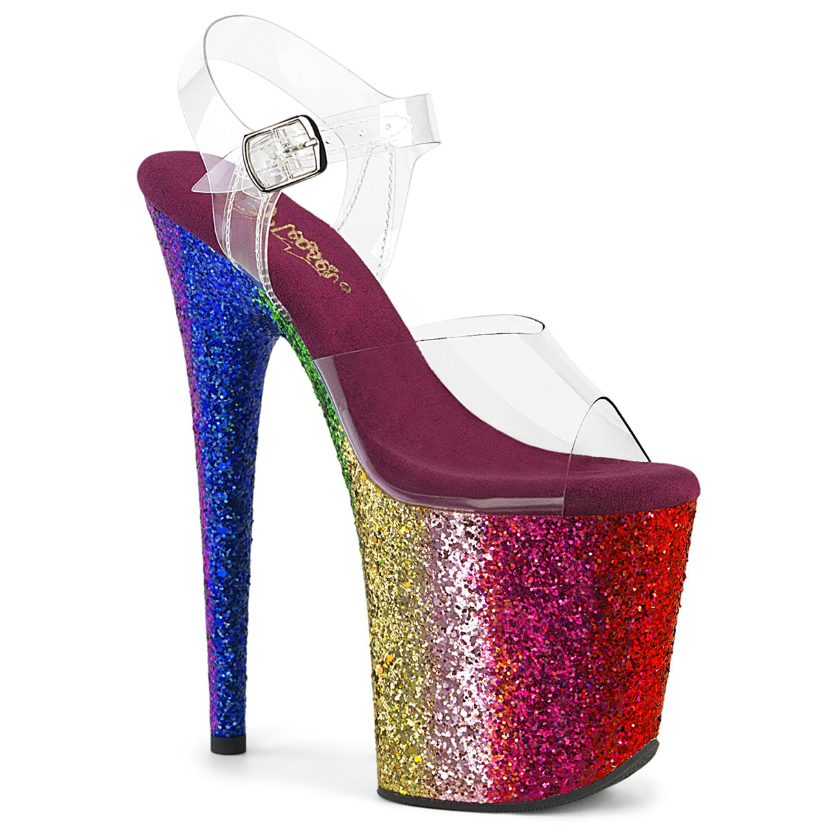 Pleaser FLAMINGO-808rbg clr /Rainbow Briller