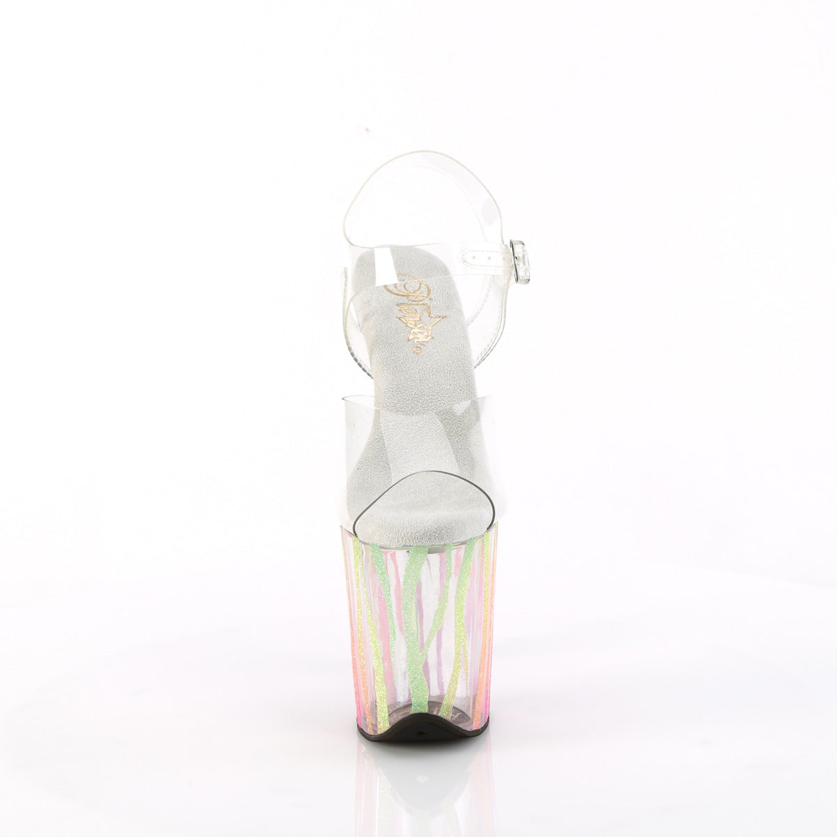 Pleaser FLAMINGO-808RG-03 Clr/Rainbow Glitter