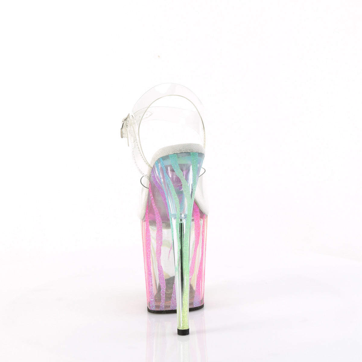Pleaser FLAMINGO-808RG-03 Clr/Rainbow Glitter
