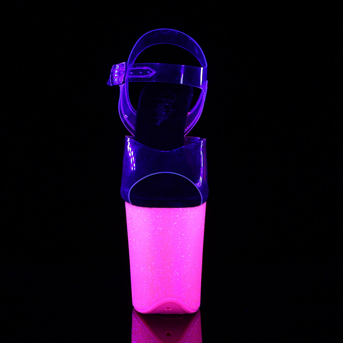 Pleaser Sandales pour femmes FLAMINGO-808uvg CLR / néon H. paillettes roses