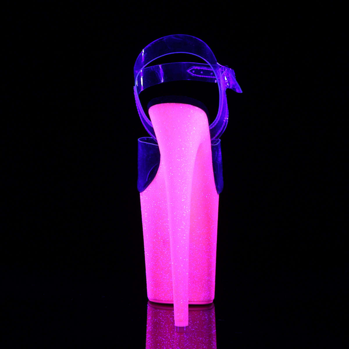 Pleaser Sandales pour femmes FLAMINGO-808uvg CLR / néon H. paillettes roses