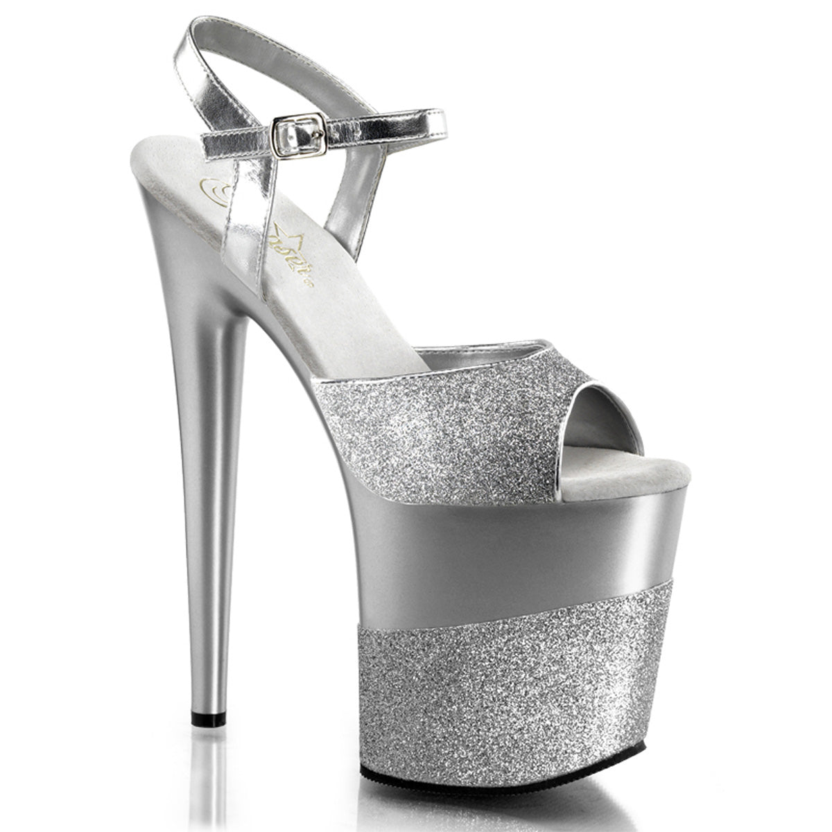 Pleaser Sandales pour femmes FLAMINGO-809-2G SLV GLTR / SLV-GLTR