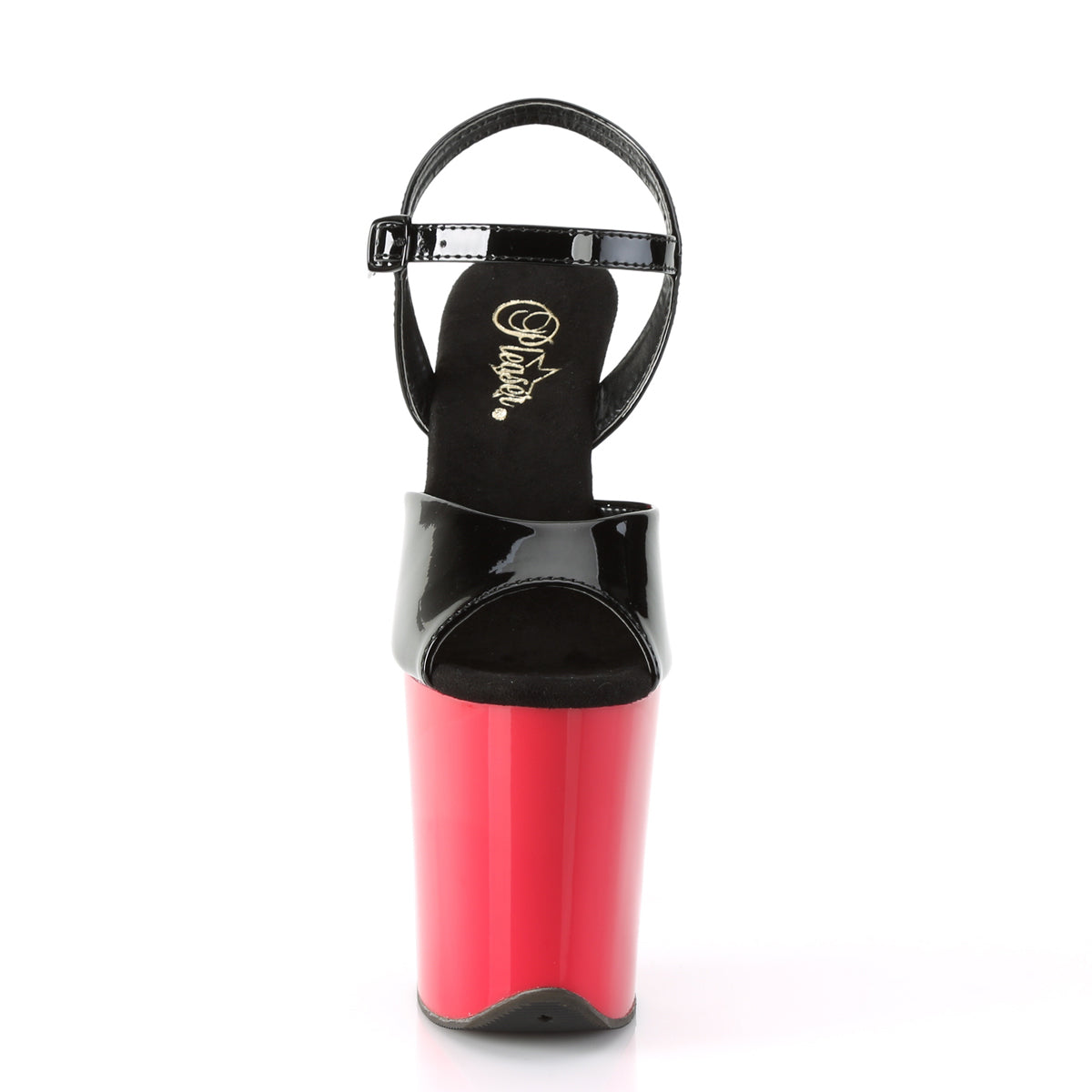 Pleaser Sandales pour femmes FLAMINGO-809 blk pat / rouge