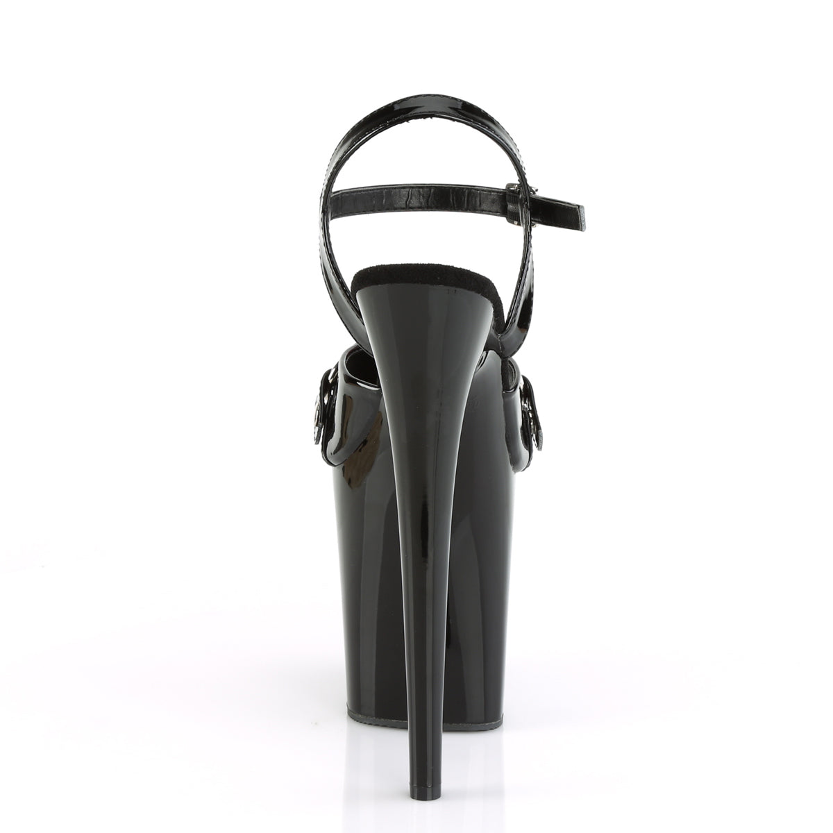 Pleaser Womens Sandals FLAMINGO-809GB Blk Pat/Blk