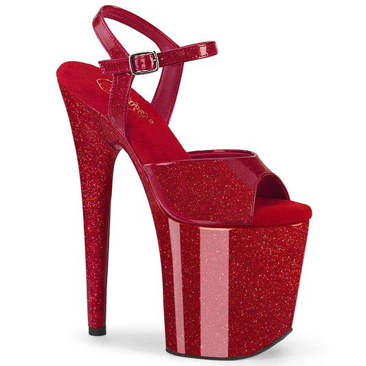 Pleaser   FLAMINGO-809gp Ruby Red paillettes Pat / m