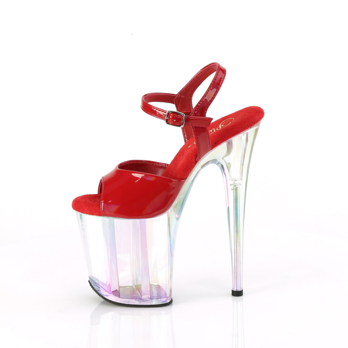 Pleaser FLAMINGO-809HT Red Holo Pat/Holo Tinted