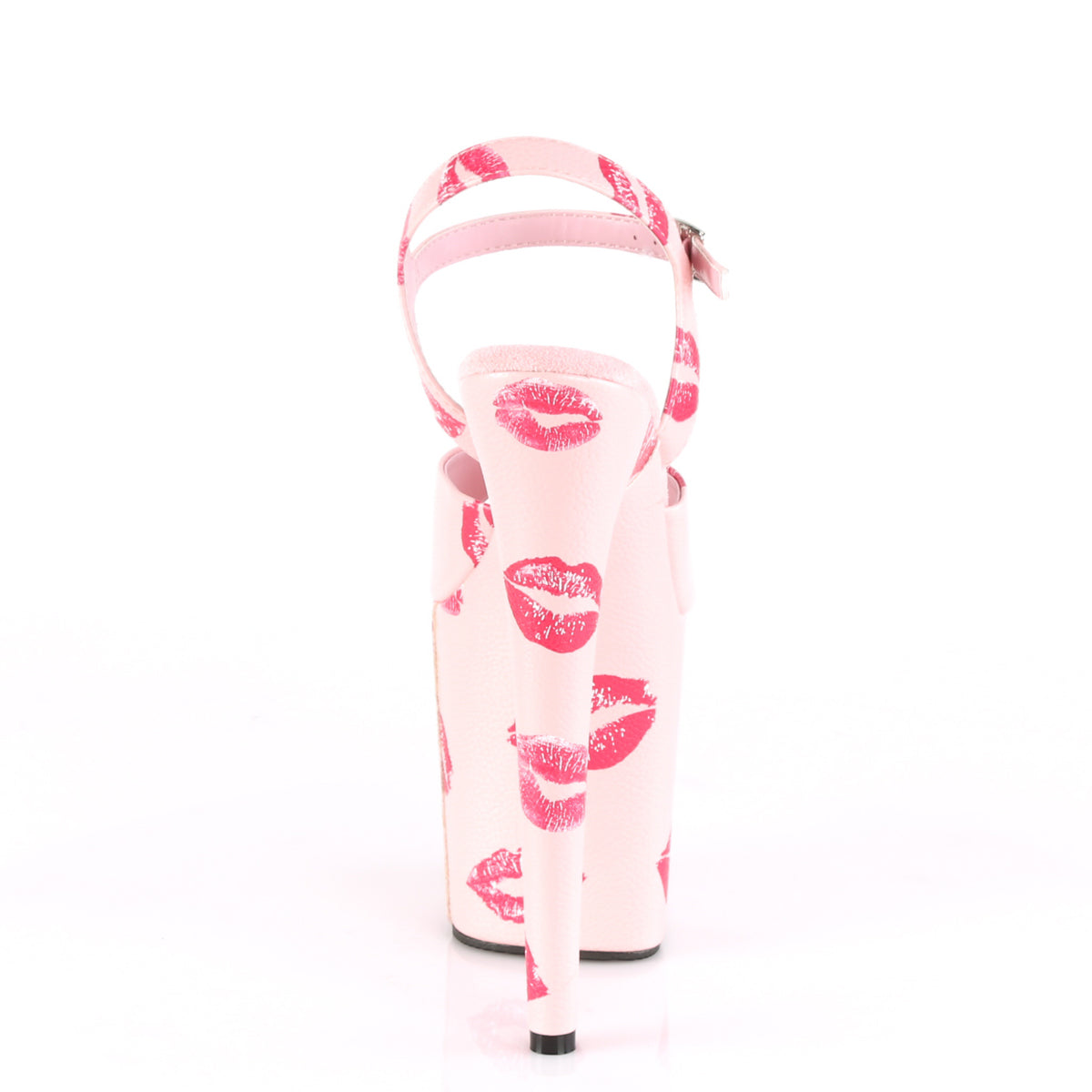 Pleaser Sandales pour femmes FLAMINGO-809Kisses B. FAUX FAUX ROSE / B. Cuir en faux rose