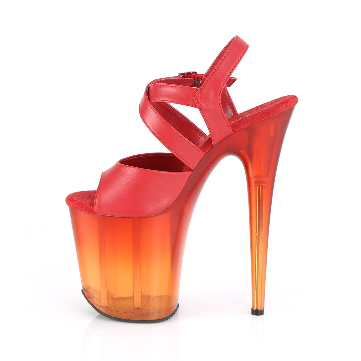 Pleaser Sandales pour femmes FLAMINGO-822t en forme de faux rouge / rouge fané
