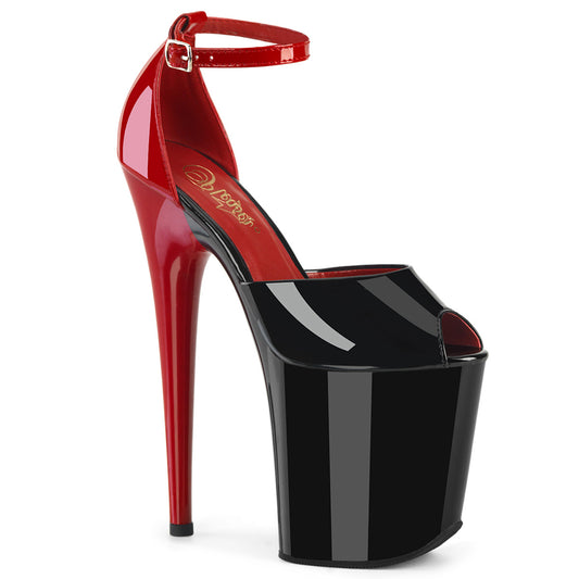 Pleaser   FLAMINGO-868 BLK-RED PAT / BLK RED