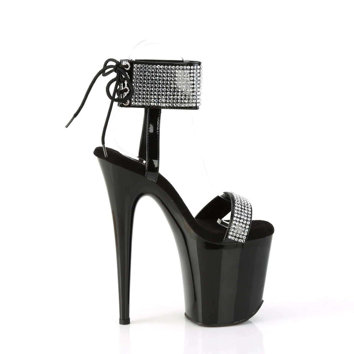 Pleaser FLAMINGO-870 Blk Pat-RS/Blk