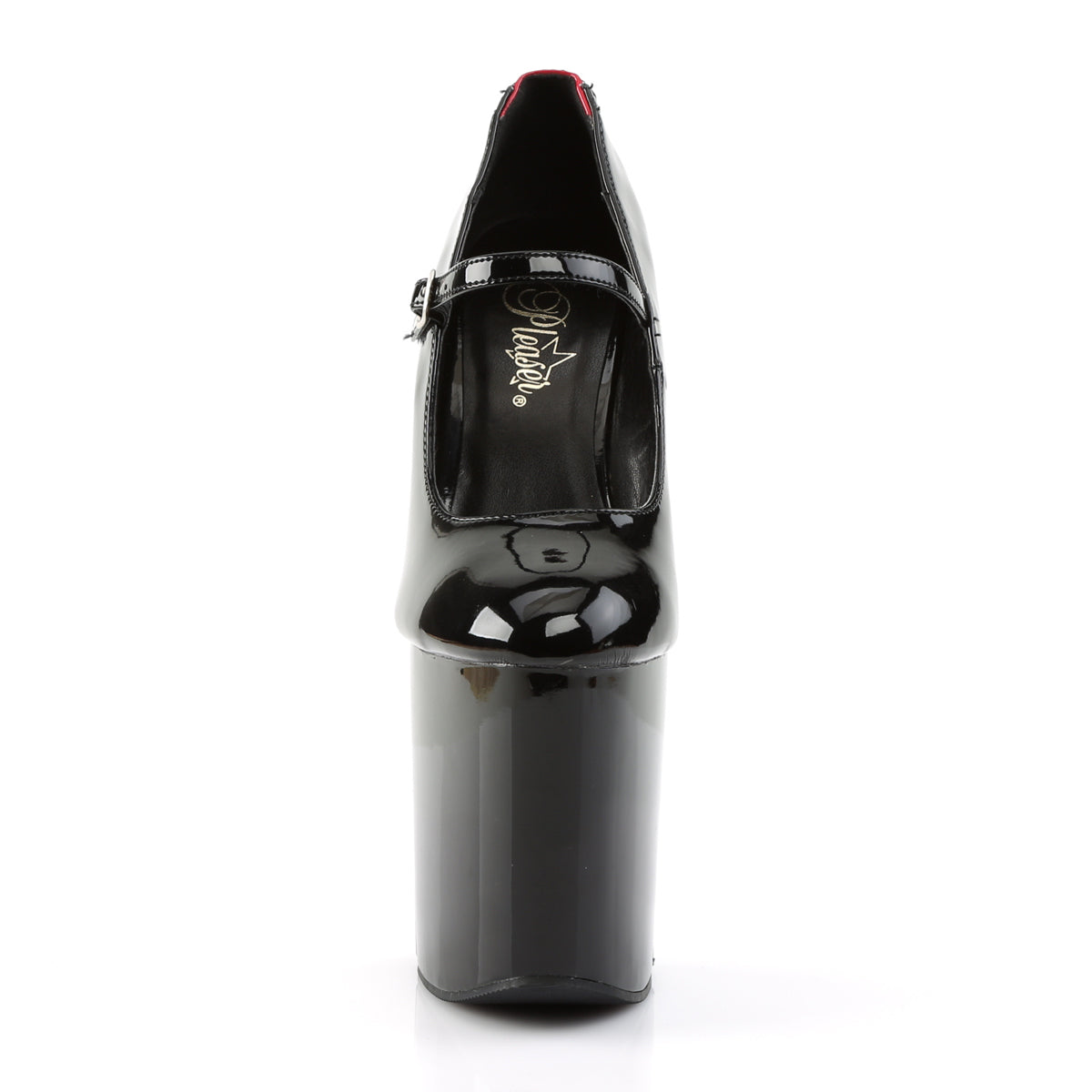 Pleaser Sandales pour femmes FLAMINGO-887FH BLK-ROUGE PAT / BLK