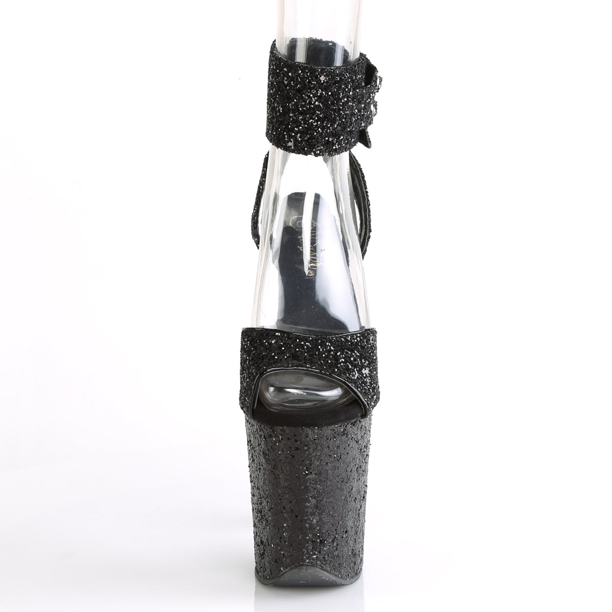 Pleaser Sandales pour femmes FLAMINGO-891LG BLK GLITTER / BLK GLITTER