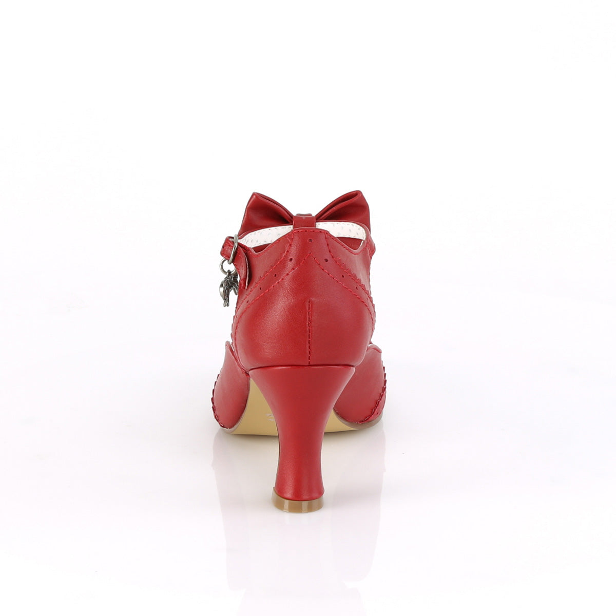 Pin Up Couture Pompes pour femmes FLAPPER-11 Cuir en faux rouge
