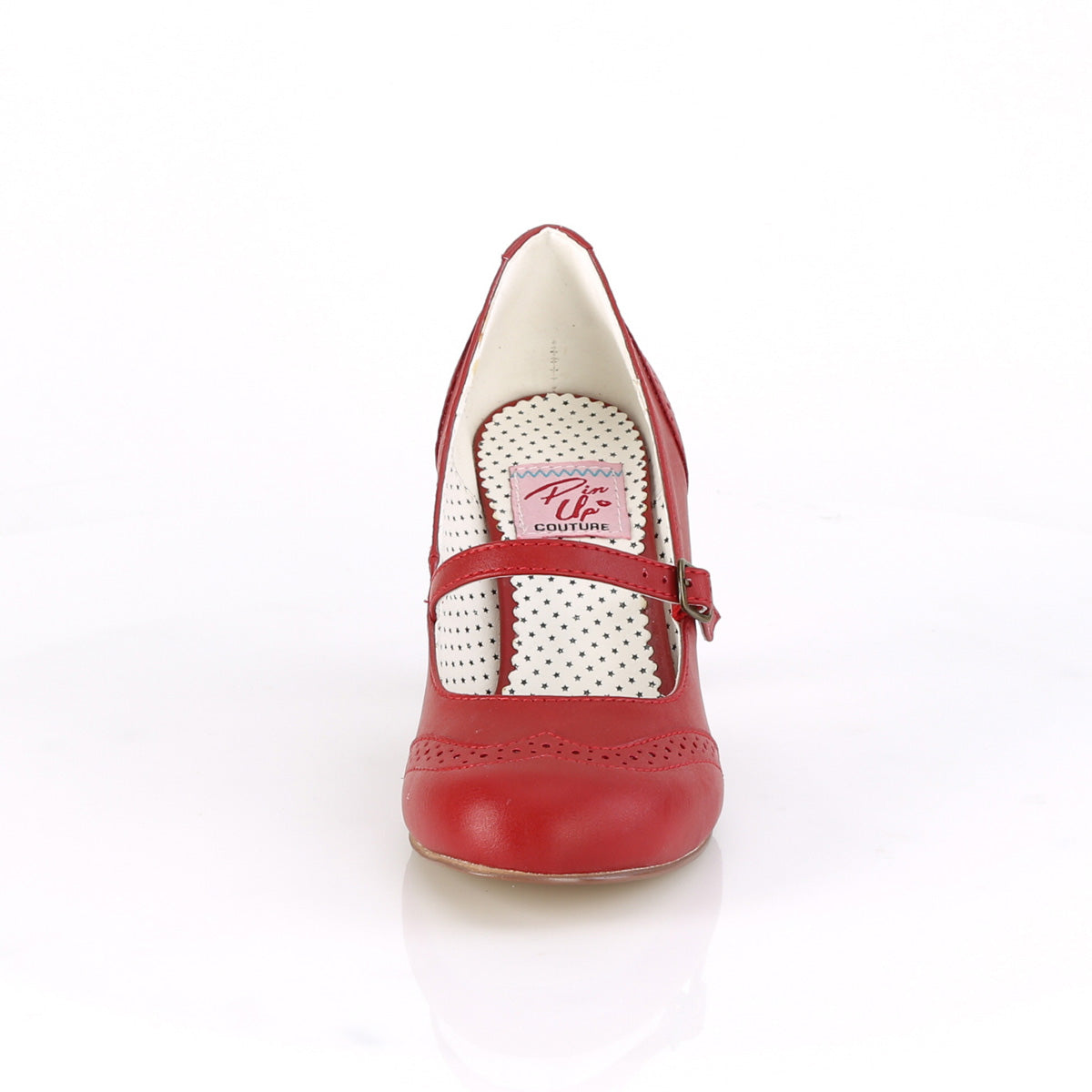 Pin Up Couture Womens Pumps FLAPPER-32 Red Faux Leather