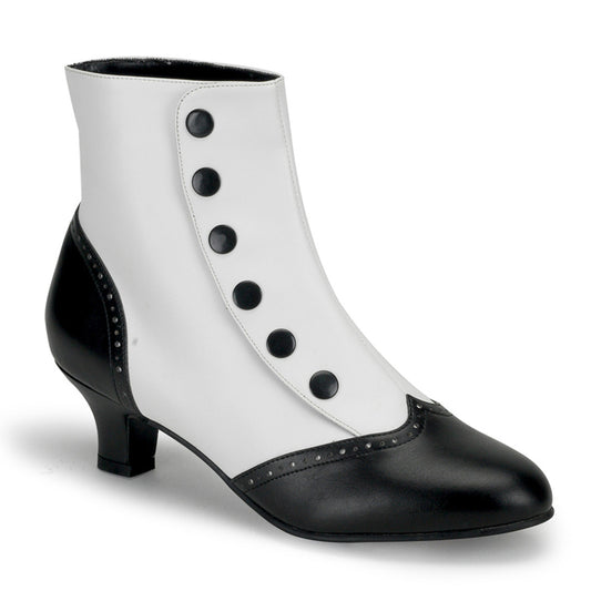 Bordello Bottes pour femmes FLORA-1023 wht-blk pu
