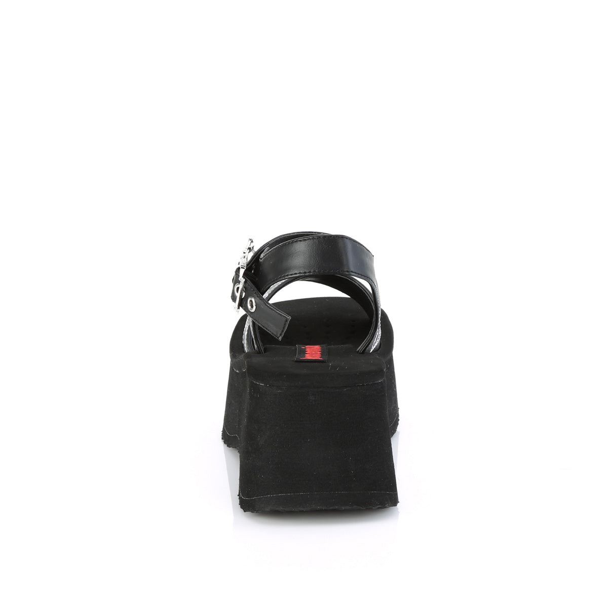 DemoniaCult Des sandales FUNN-10 cuir végétalien BLK