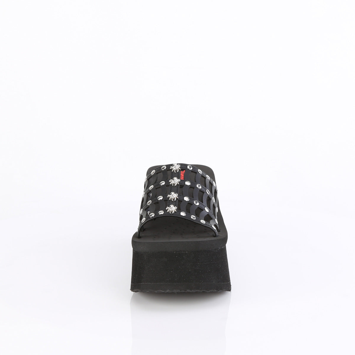 DemoniaCult Des sandales FUNN-13 Cuir végétalien BLK